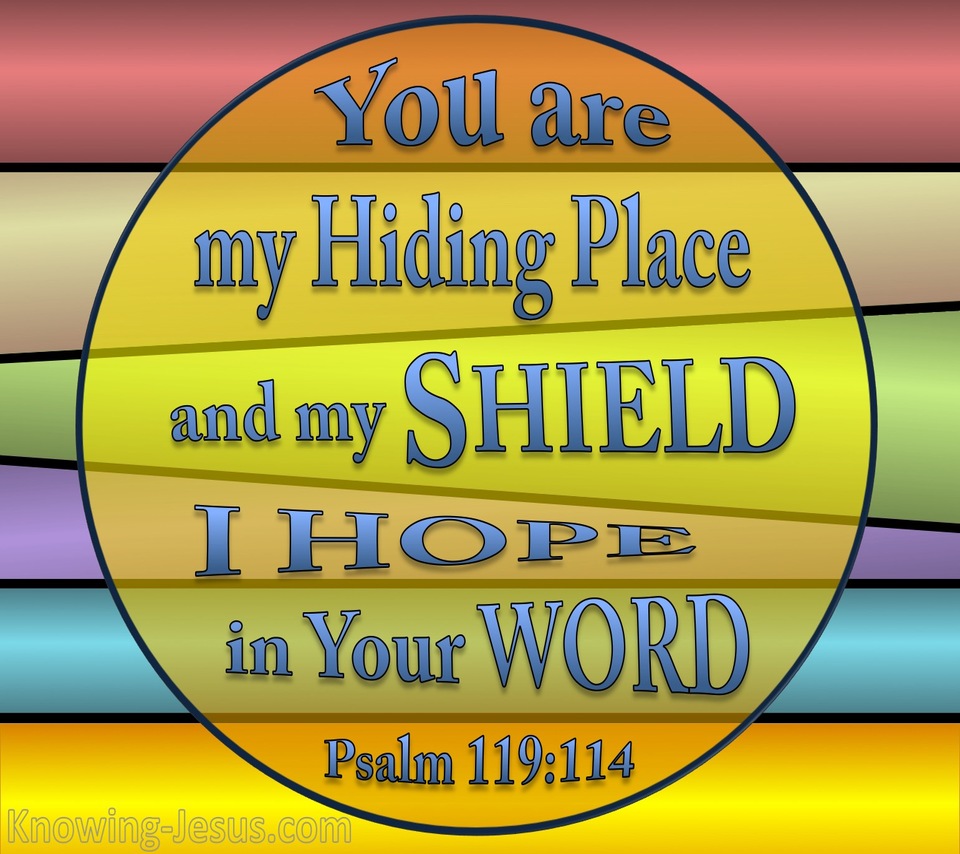 Psalm 119:114 Your Are My Hiding Place (yellow)